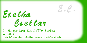 etelka csellar business card